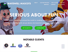 Tablet Screenshot of maydwellmascots.com